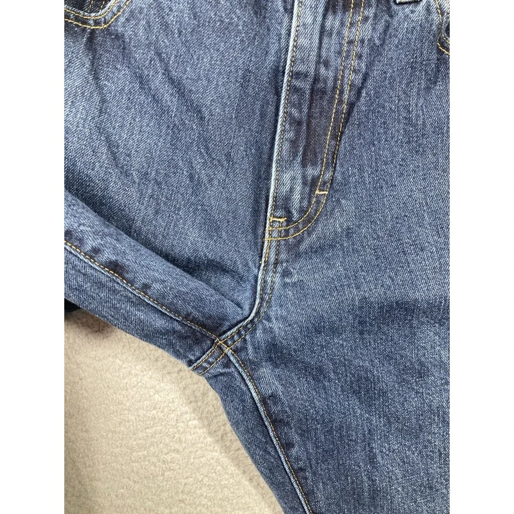 J Crew Jeans Mens 33x32‎ (32x30) Blue The Bleecker Straight Medium Wash Denim